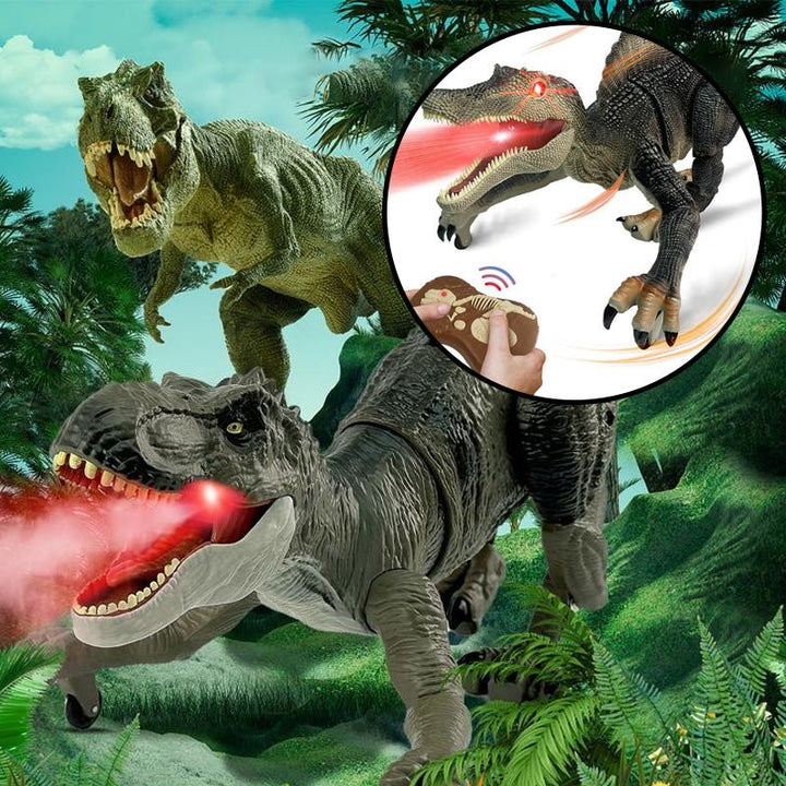 Skanto | Roarbot RC Dino – Fjernstyrt dinosaur med lys, lyd og tåkeeffekter – Realistisk gang og brøl moro