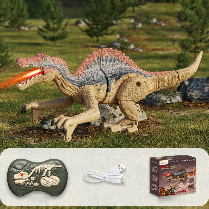 Skanto | Roarbot RC Dino – Fjernstyrt dinosaur med lys, lyd og tåkeeffekter – Realistisk gang og brøl moro