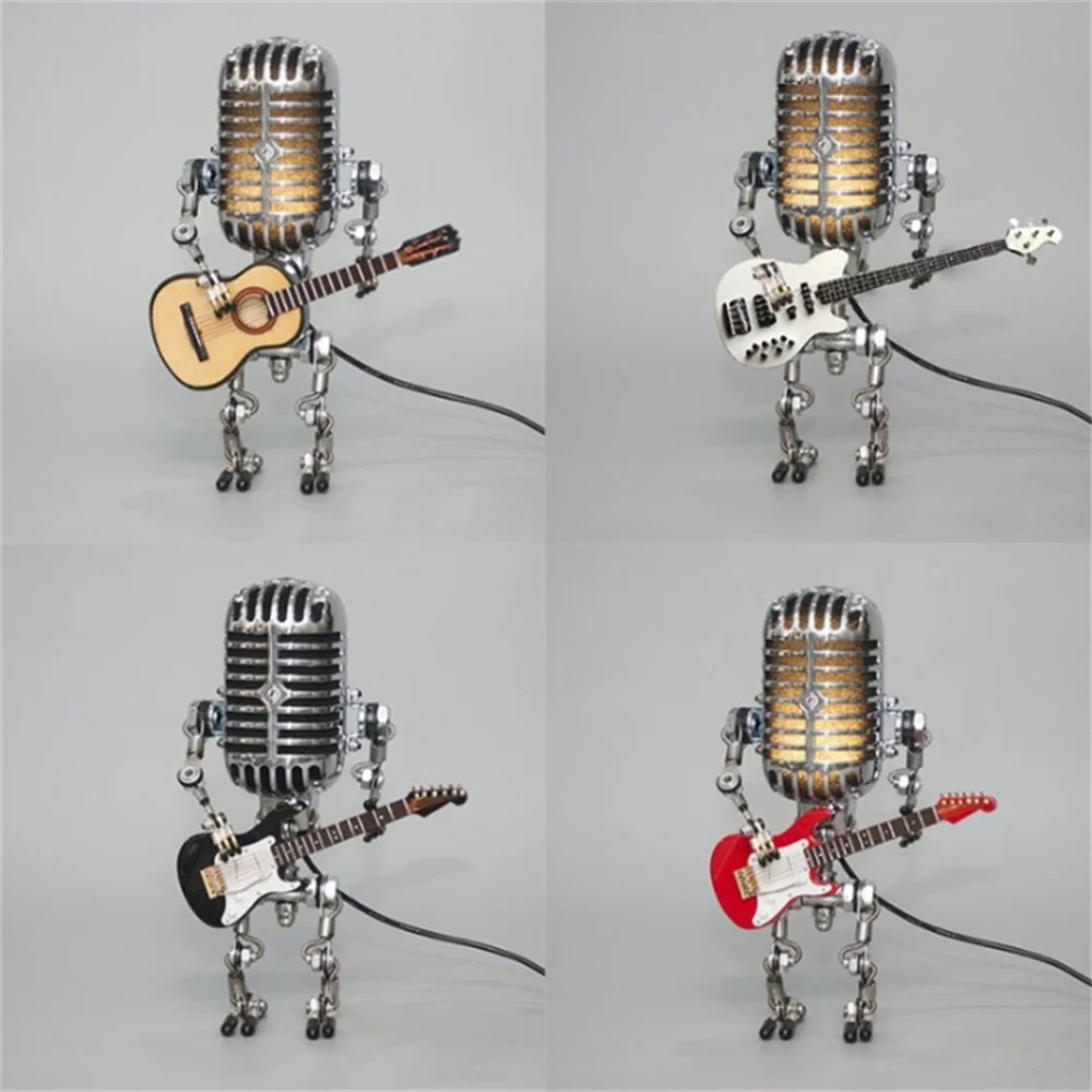 Skanto | Bordlampe med industriell robot gitar design