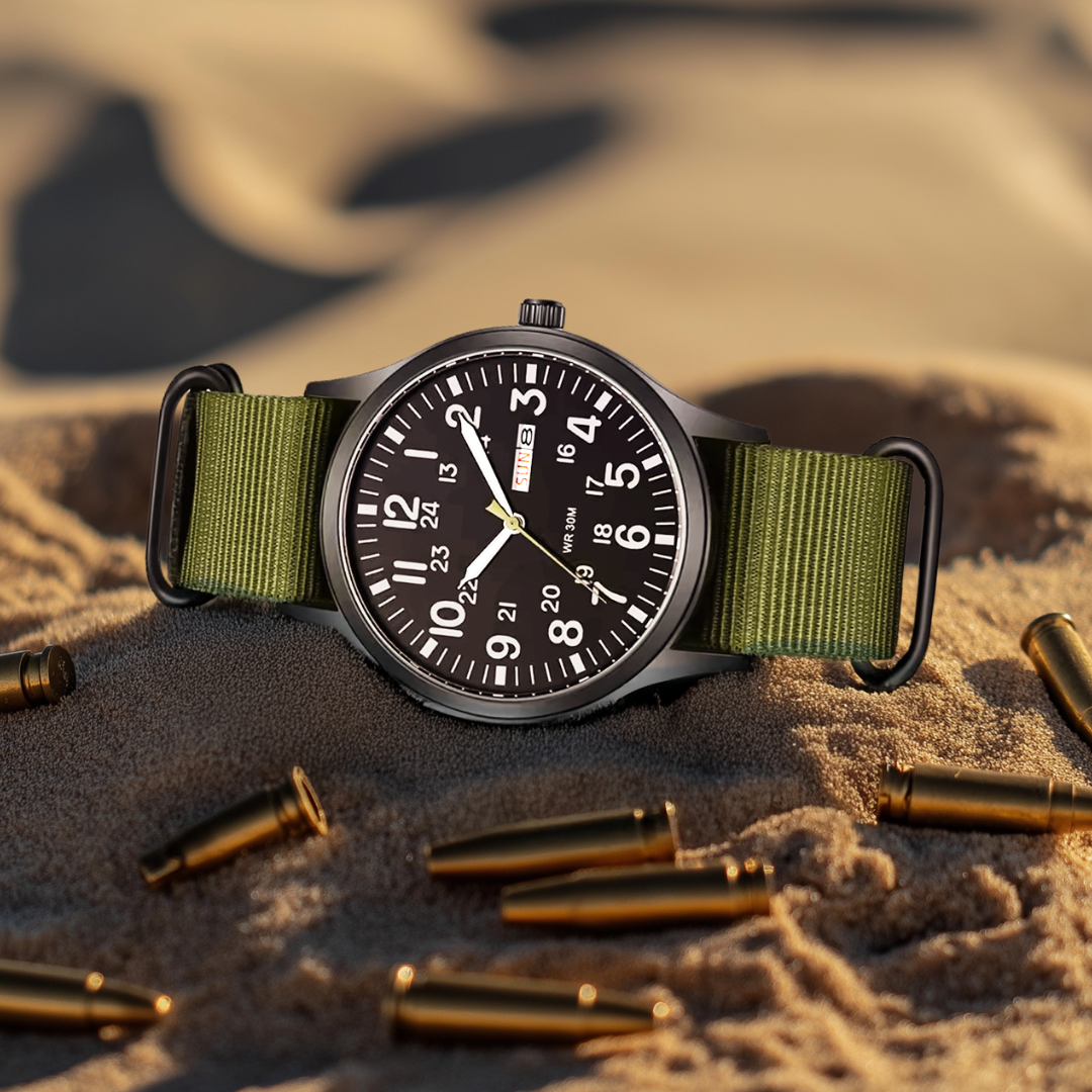 Wasserdichte Herren-Outdoor-Armbanduhr mit Saphirglas