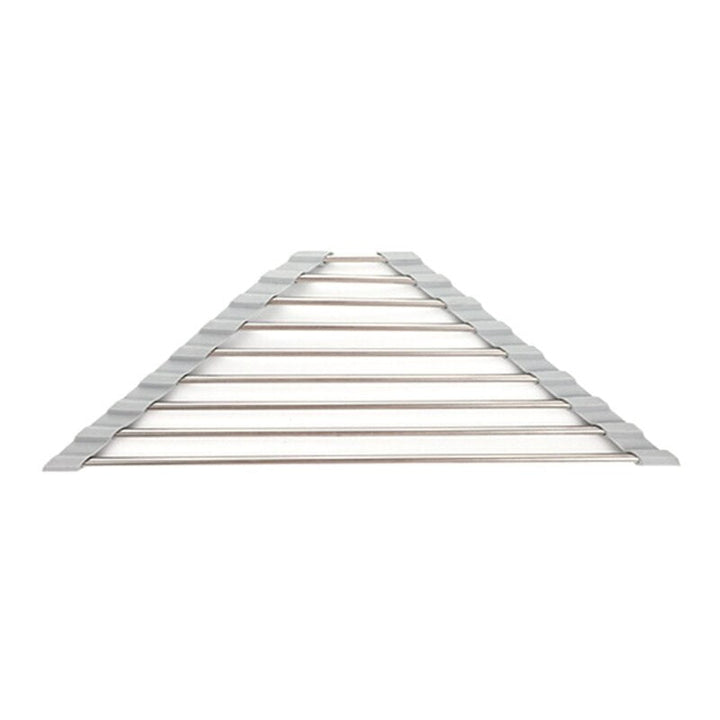 Rull opp trekantformet tallerken tørkerack for vask hjørne over vask Caddy | Skanto