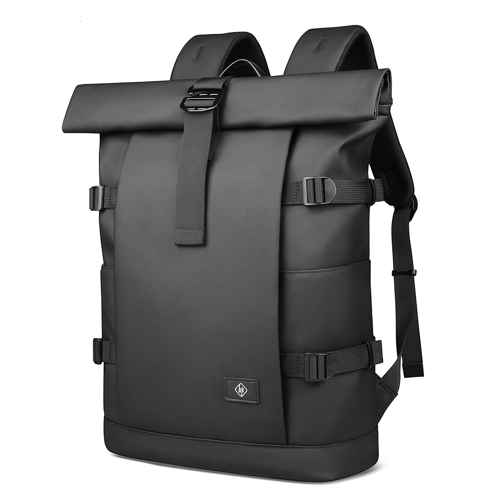 Norvo | ROLLTRAIL Rolltop Ryggsekk – Utvidbar 17" Bæreveske for Laptop, Vanntett, Tyverisikret, Utendørs og Reise-Klar