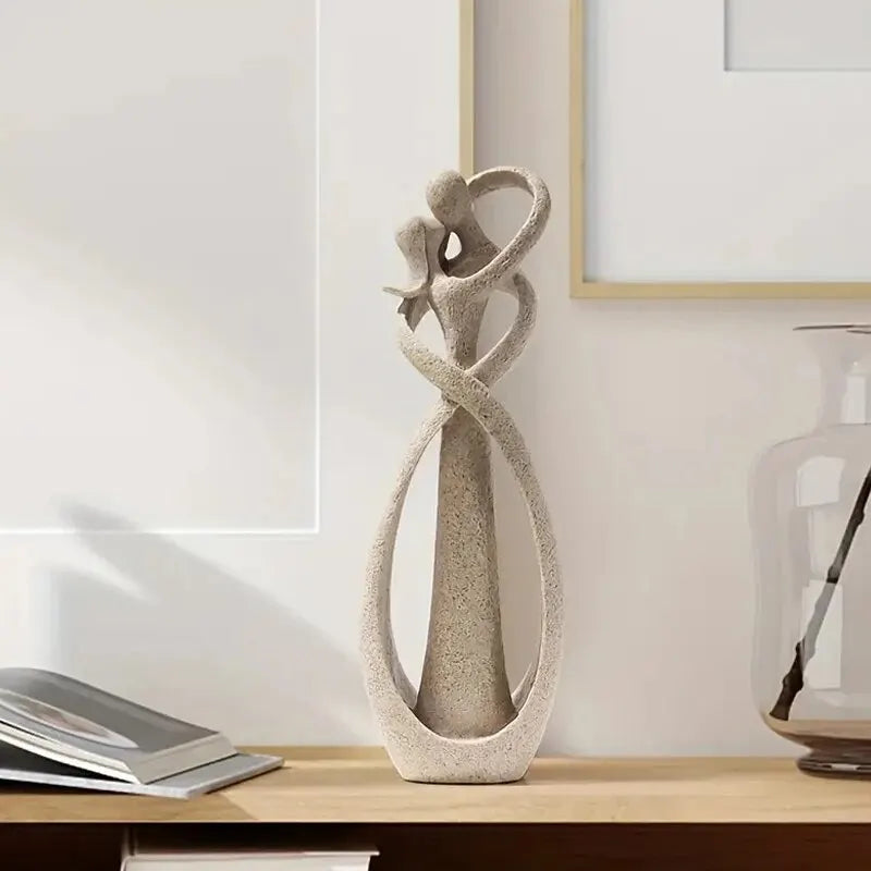 Norvo | Amavira Kjærlighet Skulptur Harpiks | Symbol på Hengivenhet & Harmoni | Romantisk Design | 26 cm