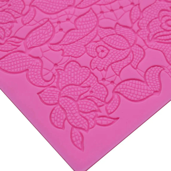 Rose Flower Lace Mold Kakekantdekorasjon Fondant Baking Dekorering | Skanto