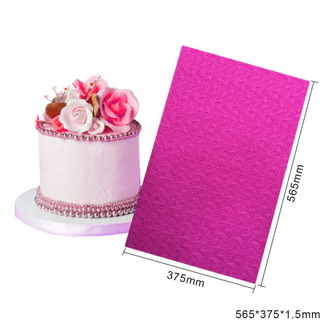 Rose Flower Lace Mold Kakekantdekorasjon Fondant Baking Dekorering | Skanto