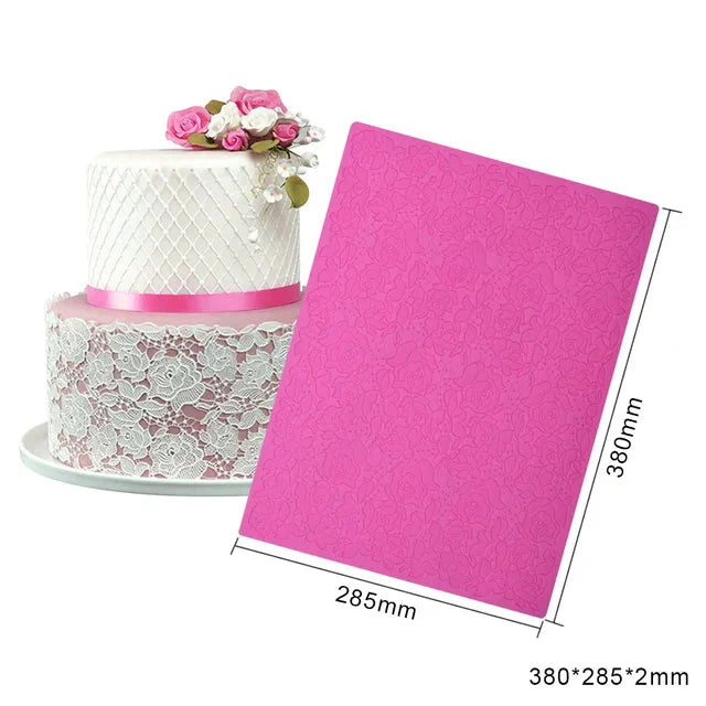 Rose Flower Lace Mold Kakekantdekorasjon Fondant Baking Dekorering | Skanto