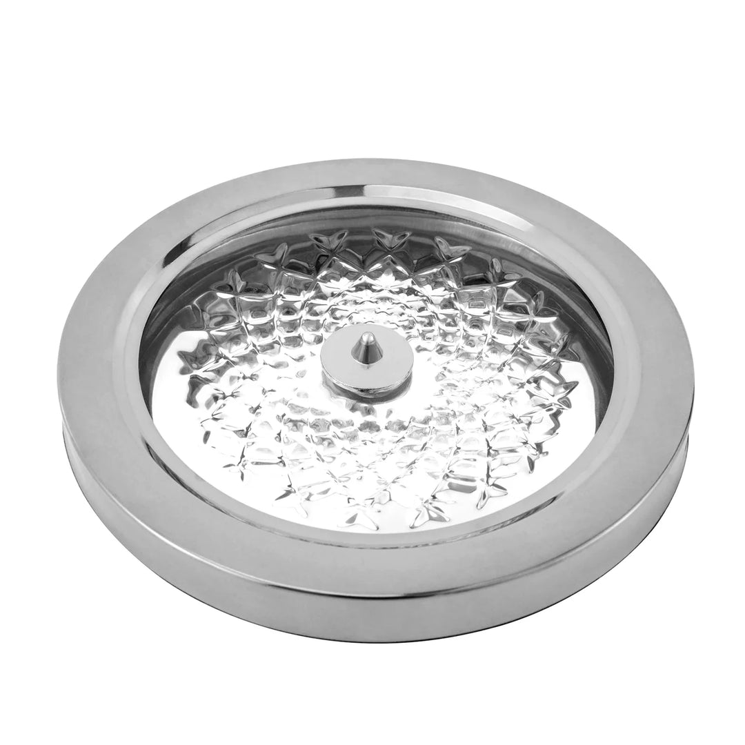 Rotating Crystal Glass Rødvinskaraffel med Rustfritt Stålbase | Skanto