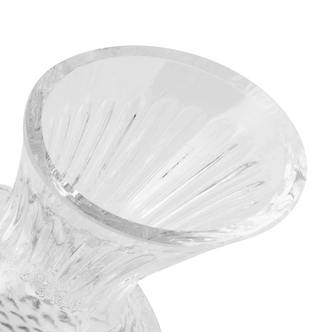 Rotating Crystal Glass Rødvinskaraffel med Rustfritt Stålbase | Skanto