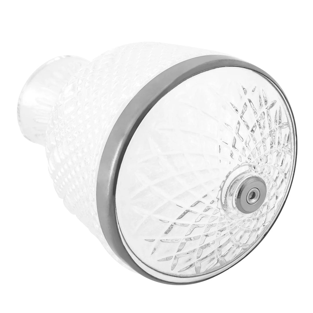 Rotating Crystal Glass Rødvinskaraffel med Rustfritt Stålbase | Skanto