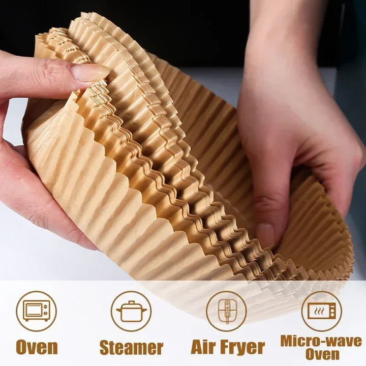 Rund Air Fryer Papp Engangs Non-Stick Bakepapir Mikrobølgeovn | Skanto