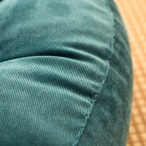 Rund Corduroy Solid Tuftet Tykke Pute for Komfort | Skanto