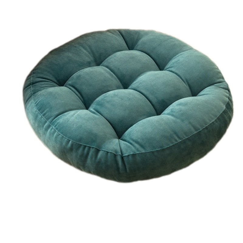 Rund Corduroy Solid Tuftet Tykke Pute for Komfort | Skanto