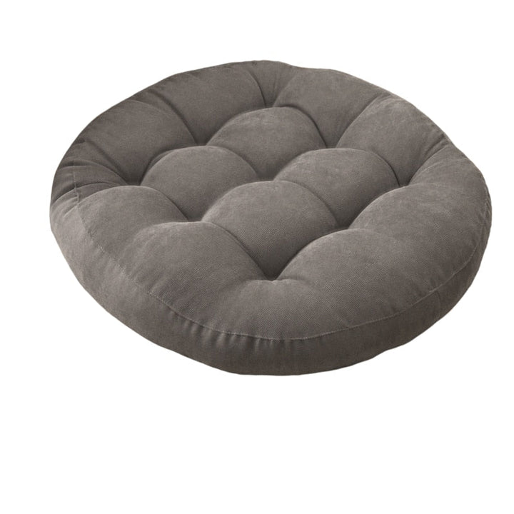 Rund Corduroy Solid Tuftet Tykke Pute for Komfort | Skanto