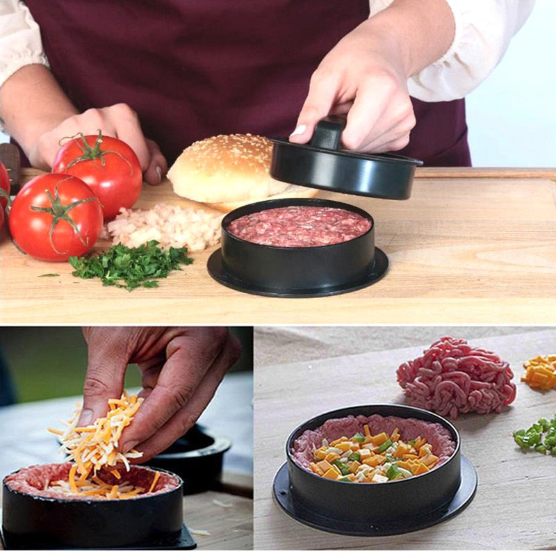 Rund Hamburgerpresse Hamburger Maker Burger Presse Mold Kjøkkenverktøy | Skanto