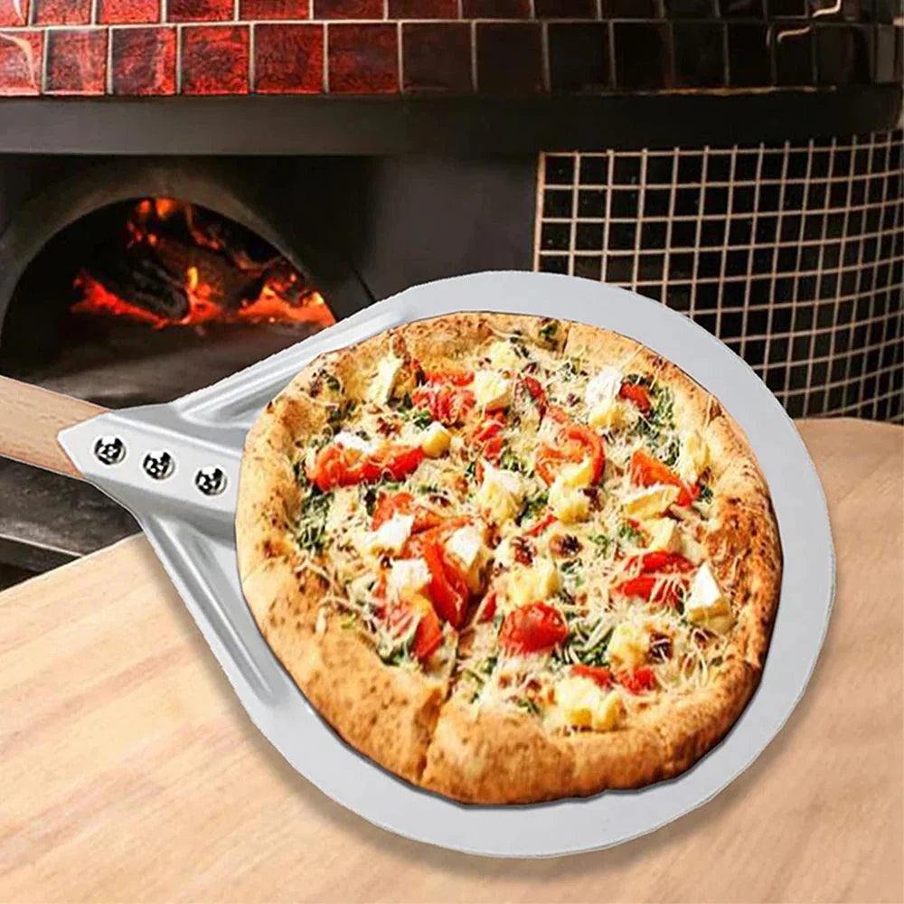 Skanto | Rund Pizza Turner Pizza Paddle med Trehåndtak Pizza Spade