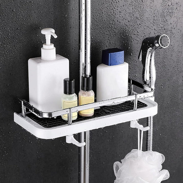 Baderomsreol Caddy for dusjstang, ingen boring Stang dusjreol holder | Skanto