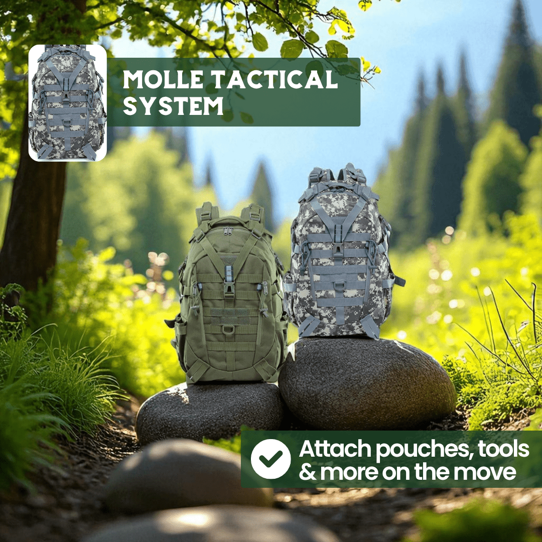 Skanto | ROVEX 40L – Taktisk Ryggsekk med MOLLE System & Vannavvisende Design