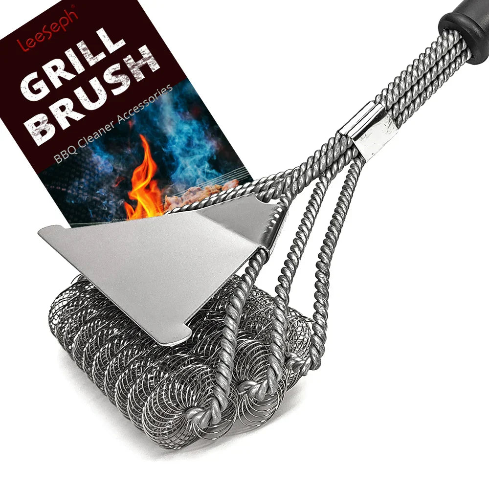 Rustfritt stål bustefri BBQ grillbørste rengjøring | Skanto