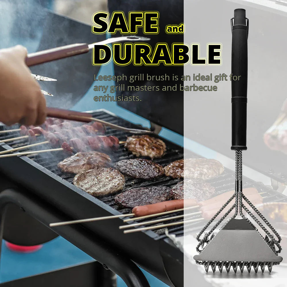 Rustfritt stål bustefri BBQ grillbørste rengjøring | Skanto