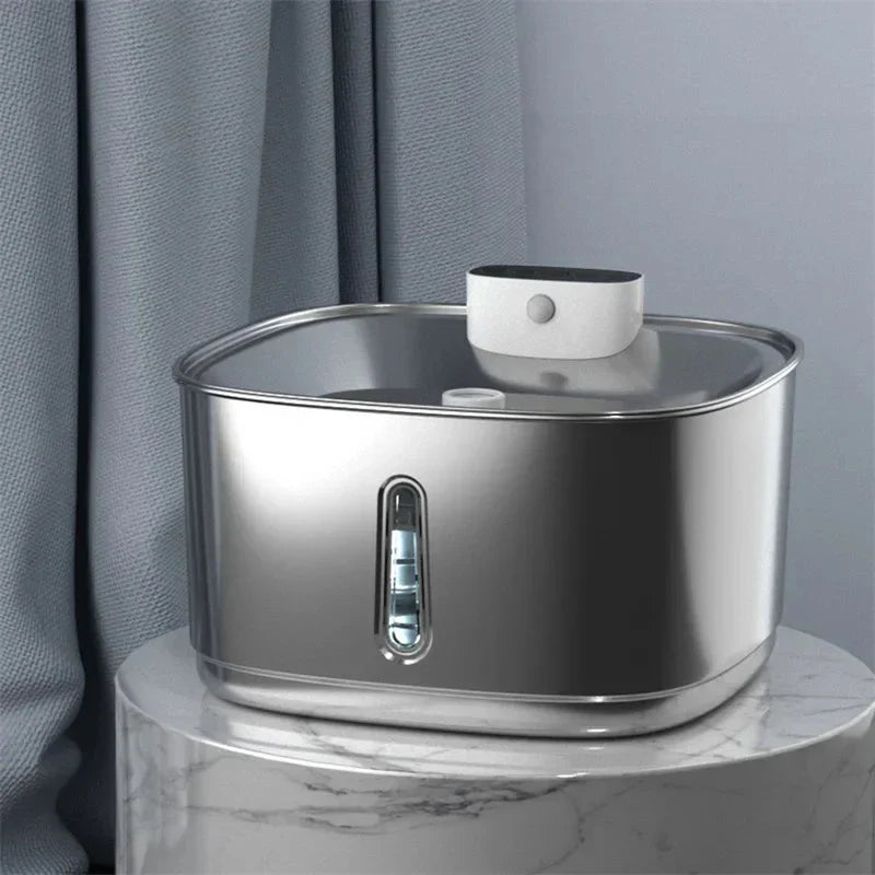 Smart Drikkefontene for Katter og Hunder – 3.2L Rustfritt Stål med Filter | Skanto