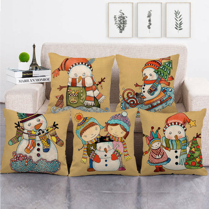 18" Cojines Merry Xmas Sofa Pute Deksel Tilbehør Hjem Sofa Dekor Putehylse Skanto