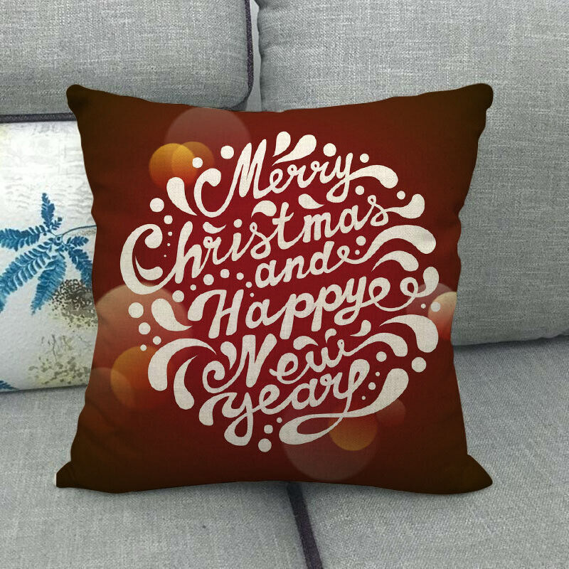 18" Cojines Merry Xmas Sofa Pute Deksel Tilbehør Hjem Sofa Dekor Putehylse Skanto