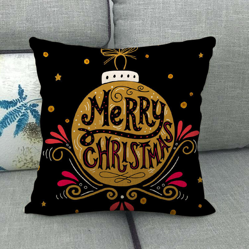 18" Cojines Merry Xmas Sofa Pute Deksel Tilbehør Hjem Sofa Dekor Putehylse Skanto