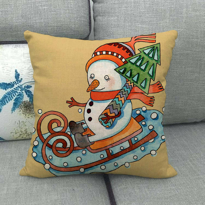 18" Cojines Merry Xmas Sofa Pute Deksel Tilbehør Hjem Sofa Dekor Putehylse Skanto