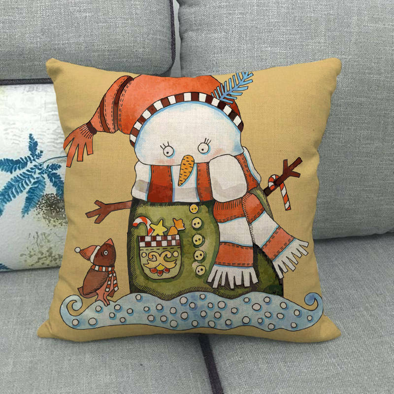 18" Cojines Merry Xmas Sofa Pute Deksel Tilbehør Hjem Sofa Dekor Putehylse Skanto
