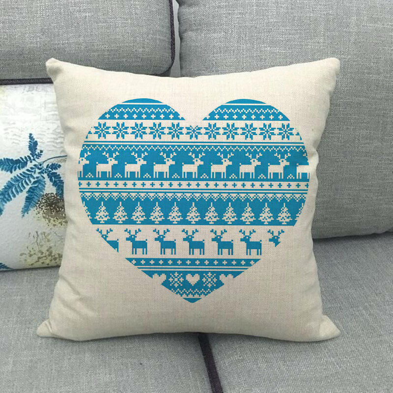 18" Cojines Merry Xmas Sofa Pute Deksel Tilbehør Hjem Sofa Dekor Putehylse Skanto