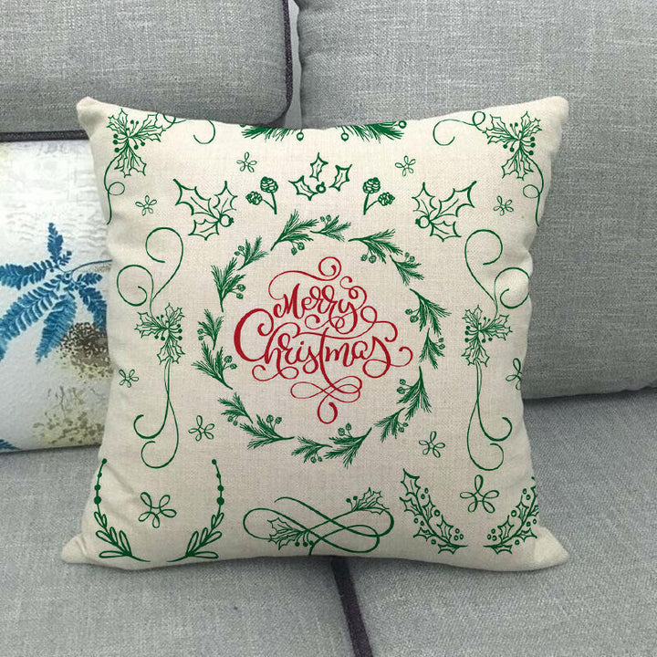 18" Cojines Merry Xmas Sofa Pute Deksel Tilbehør Hjem Sofa Dekor Putehylse Skanto