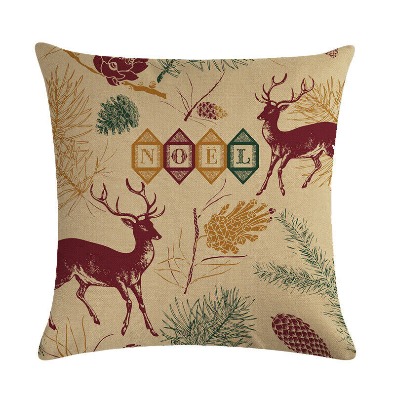 18" Cojines Merry Xmas Sofa Pute Deksel Tilbehør Hjem Sofa Dekor Putehylse Skanto