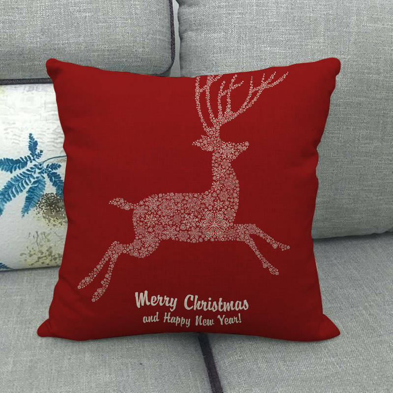18" Cojines Merry Xmas Sofa Pute Deksel Tilbehør Hjem Sofa Dekor Putehylse Skanto