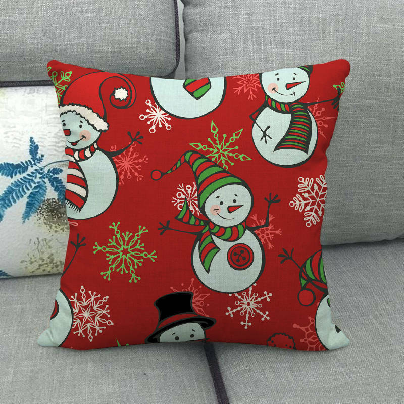 18" Cojines Merry Xmas Sofa Pute Deksel Tilbehør Hjem Sofa Dekor Putehylse Skanto
