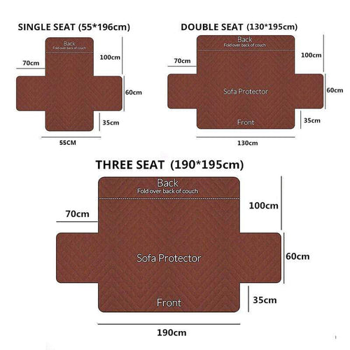 1/2/3 Seters Kjæledyr Sofa Beskyttelsesdeksel Quilted Sofa Deksel Lounge Slipcover Skanto