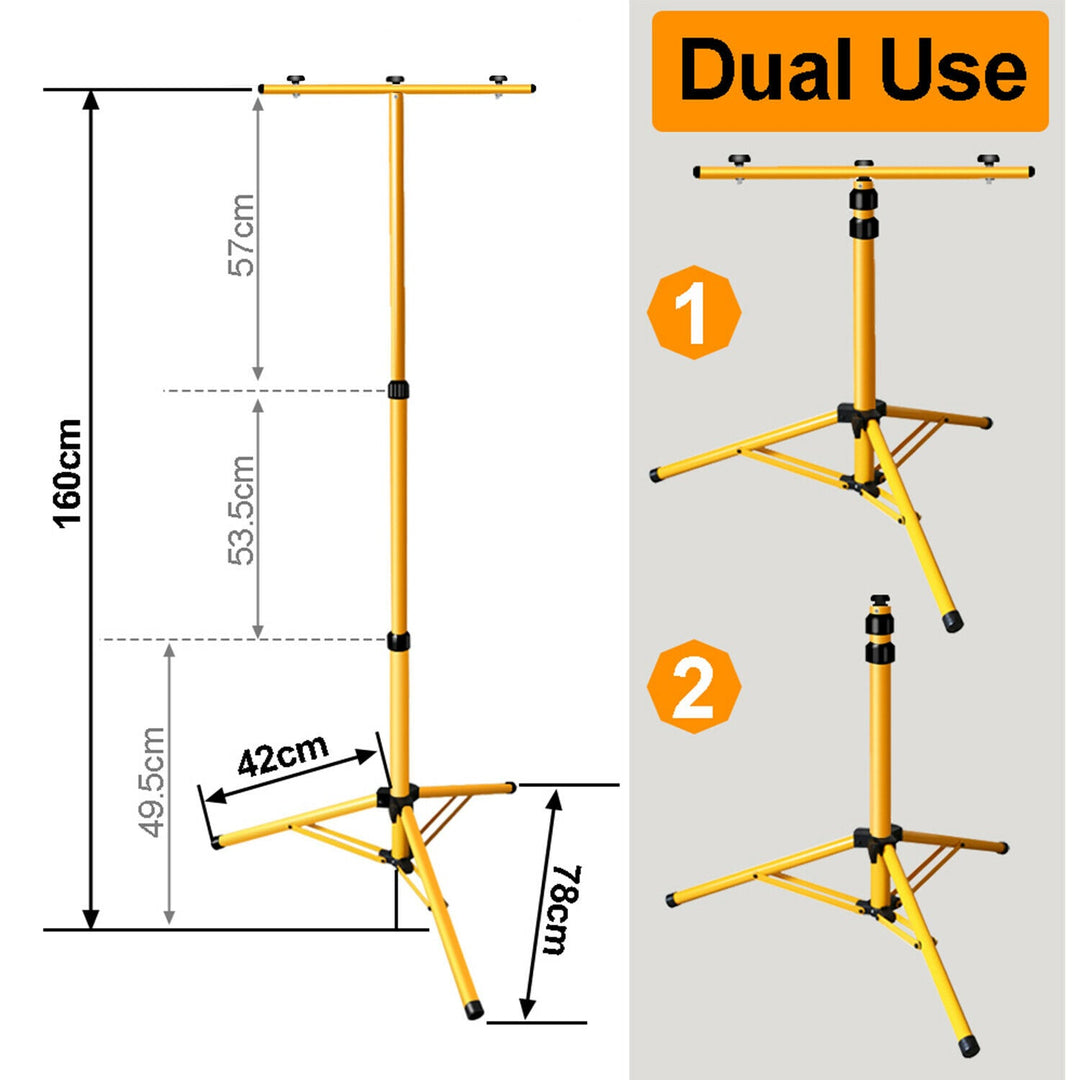 Teleskopstålstativ for byggeflomlampe LED flomlampe stativ | Skanto