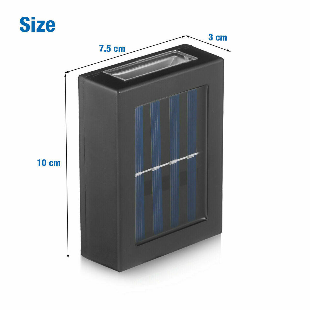 Solar Finish Zaunbelysning - IP65 Værbestandig Solar LED Vegglampe for Utendørs | Skanto