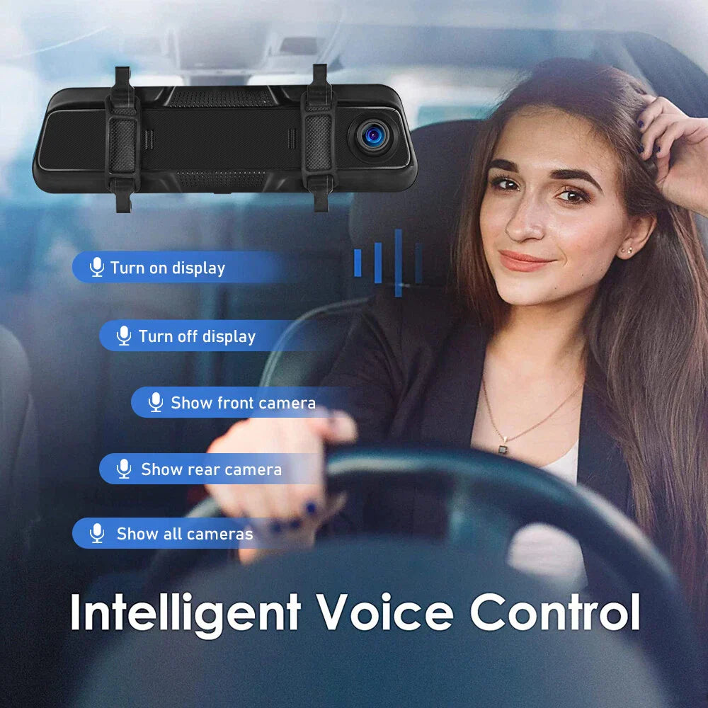 Skanto | Bakhjulsspeil Dash Cam 4K Front & Bak | CarPlay & Smart Kjøreassistent