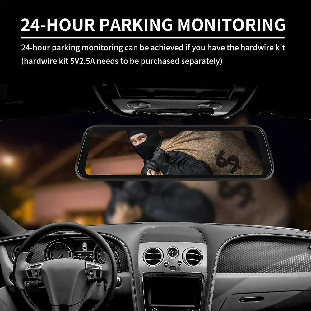 Skanto | Bakhjulsspeil Dash Cam 4K Front & Bak | CarPlay & Smart Kjøreassistent