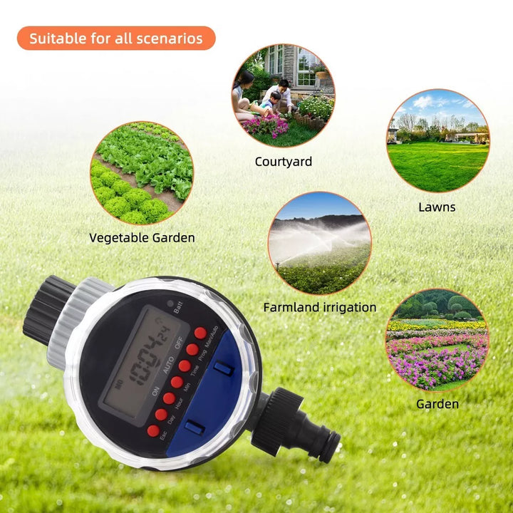 Skanto | Digital vanning klokke med LCD skjerm – Automatisk hagevanning for planter