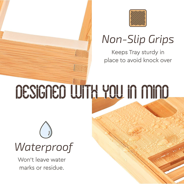 Premium Bamboo Utvidbart Badekarbrett Skanto
