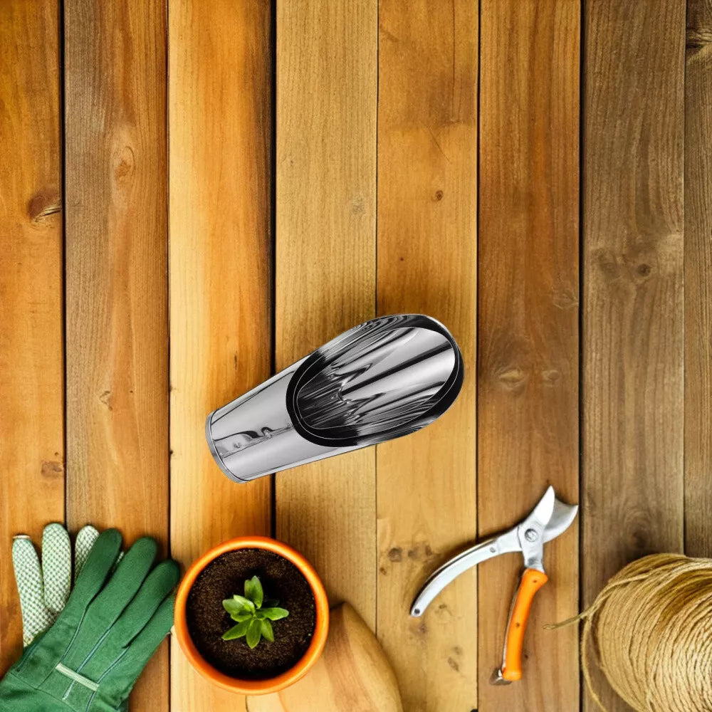 Skanto | Rustfritt Stål Scoop for Pottemuld – Robust Plantescoop for Hage og Balkong
