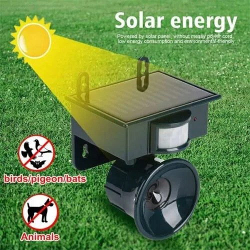Solar Dyreavskrekk med Ultralyd & Bevegelsessensor | Skanto