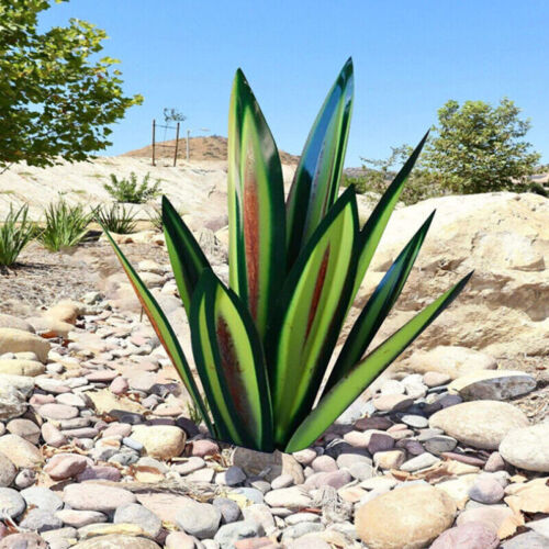 Skanto | Eternal Agave – Håndlaget rustfritt metall hageskulptur for innendørs og utendørs dekor