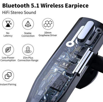 Skanto | Trucker Dual Mic Wireless Bluetooth 5.1 Støydempende Headset/Ørepropp