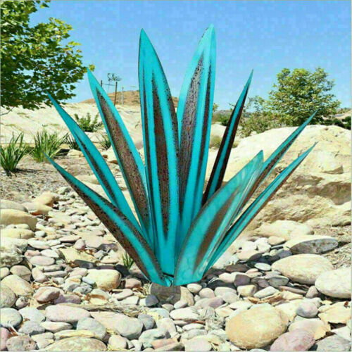 Skanto | Eternal Agave – Håndlaget rustfritt metall hageskulptur for innendørs og utendørs dekor