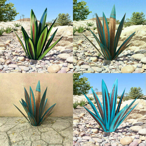 Skanto | Eternal Agave – Håndlaget rustfritt metall hageskulptur for innendørs og utendørs dekor