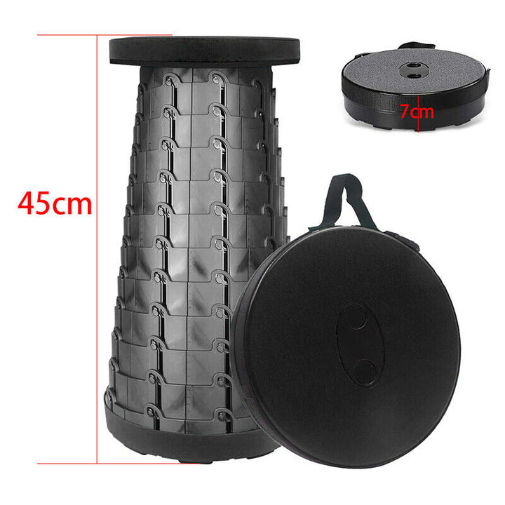 Folding Stool Seat Portable Retractable Telescopic Camping Fishing Travel Chairs Skanto