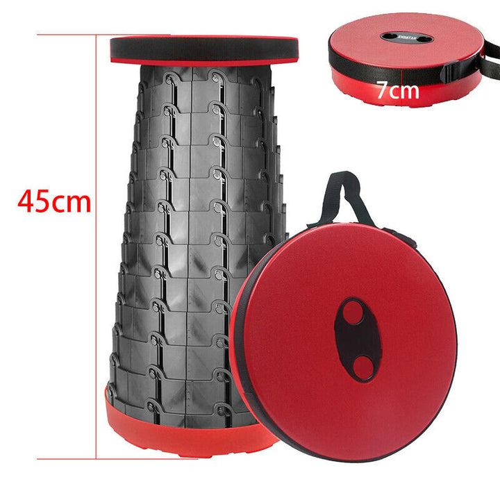 Folding Stool Seat Portable Retractable Telescopic Camping Fishing Travel Chairs Skanto