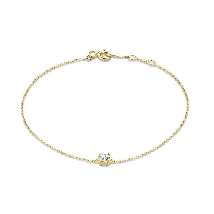 Skanto | S925 Delikat Enkel Diamant Armbånd